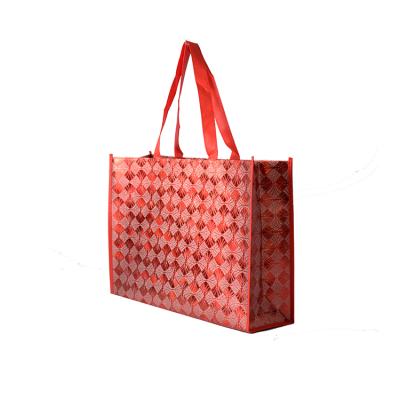 China Recyclable Customized Nonwoven Bags With Glitter Film PP Cheap Nonwoven Packaging Shopping Bag for sale