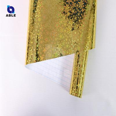 China Self Adhesive Laser Self Adhesive Paper Holographic Film Rainbow Lamination Film Home Decoration Film for sale