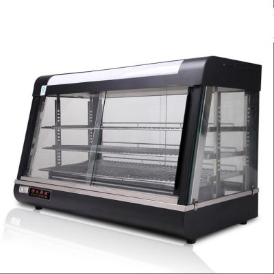 China Hotel Buffet Food Equipment Glass Shelf Electric Heating Commercial Industrial Display Keep Food Warmer Tray Machine Heating Holding Cabinet for sale