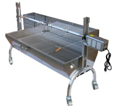 China Wholesale Camping Commercial Household Food Cheap Rotisserie Spit Grill BBQ Stainless Steel Indoor Outdoor Portable Grill for sale