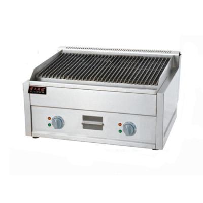 China Factory Price Stainless Steel Counter Top Lava Rock Grill Commercial Electric BBQ Grill Stainless Steel Griddle BBQ Grill for sale