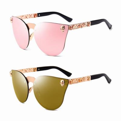 China Fashion Sunglasses Made in Italy Designer Sun Glasses 2021 Fashion Mirror Metal Gothic Aesthetic Luxury Skull Shade Men Sunglasses Women for sale