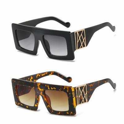 China Luxury Fashion Sunglasses Men's Lens Shading Rectangle Acetate Sunglasses 2021 Vintage Men's Oversized Sun Glass With Logo for sale