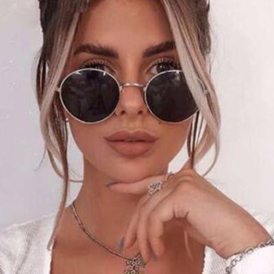 China Accessories Designer Metal Sun Glasses Vintage Round Shades Photocromic Women Shape Retro Circle Ladies Sunglasses for sale