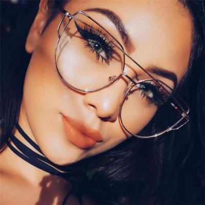 China Cat Eye Glass Frames Fashion Alloy Glass Frame River Glasses Eyewear Accessories Other Optical Women's Decoration /Reading Glasses for sale