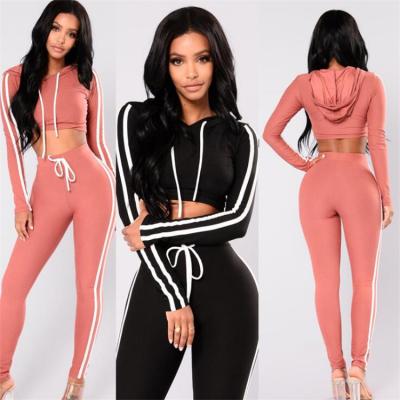 China Sustainable Fashion 2 Piece Jogger Sets Hoodies And Sweatpants Sportswear Set Clothing Women Fall 2021 Yoga Pants Two Piece Set for sale