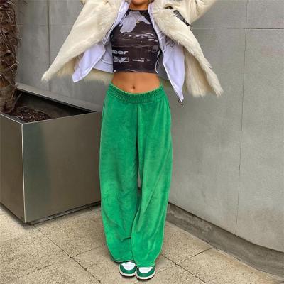 China Anti-wrinkle Loose Women's Casual Harem Pants Drops Fashion Jogger Sweatpants Women Street Wear Wide Leg Flare Pant 2022 for sale