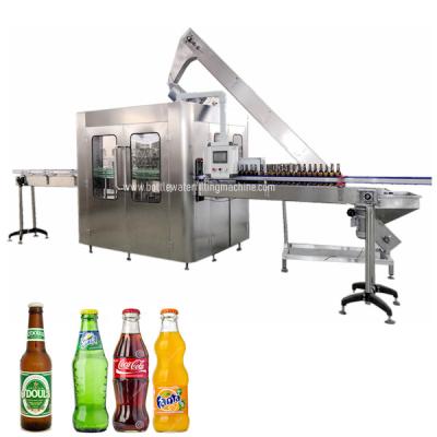 China Low Consumption 3000bph 75mm Diameter Glass Bottle Filling Line for sale