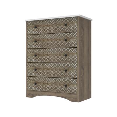 China Storage vintage design floor cabinet with doors in a fir wood finish drawers and rustic cabinet organizers for sale