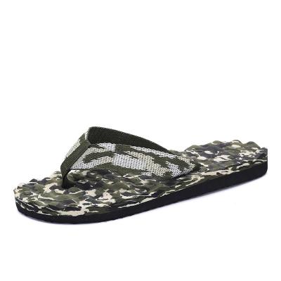 China China Wholesale Cushioning Made Flip Flop Slippers For Women Printed Camouflage Cotton Fabric Women's Slippers 2020 Summer New Fashion for sale