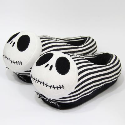 China Prince Skull Monster Jack Plush Animal Spring And Pumpkin Slippers Anti-odor Halloween Child Shoes Winter Fashionable Slippers for sale