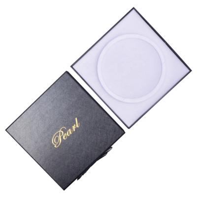 China Custom Pearl Necklace Cardboard Interesting Pearl Necklace Jewelry Box With Logo for sale