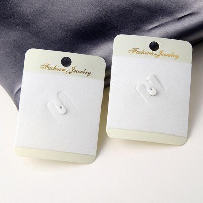 China 500gsm White Paper Earring Jewelry Packaging Card / Card Paper Luxury Brooch Holder Jewelry Display Cotton Paper With Bag for sale