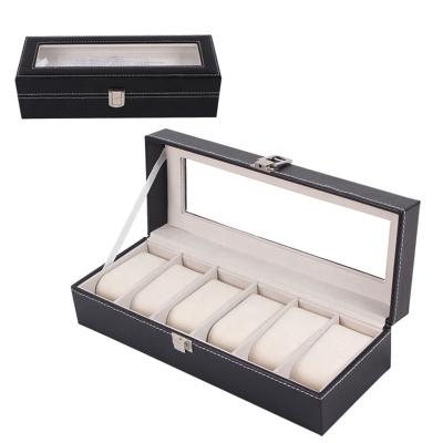 China High End Luxury Custom Watch Packaging Storage 6 Slot Soft Touch Pocket Watch Box Cases For Watches for sale