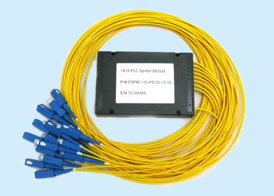 China Divisor de fibra óptica 1*16 del PLC para los acopladores fibroópticos de la red de la topología de ODN que parten en venta