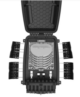 China Vor-konfektionierter Verteilerkasten aus optischen Fasern GFS-16Q-3IP68 144F 378*255*116mm Antenne/Wand/Pfosten mit 16 Haushalten - angebracht zu verkaufen