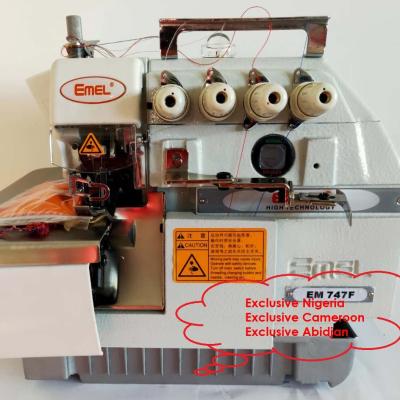 China For work piece overlocking and overedging EMEL BRAND 747 OVERLOCK HIGH SPEED SEWING MACHINE for sale