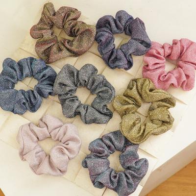 China 2021 New Arrival Women Fashion Scrunchies Elastic Bands Hair Accessories Solid Color Ponytail Holder Hair Tie Scrunchies for sale