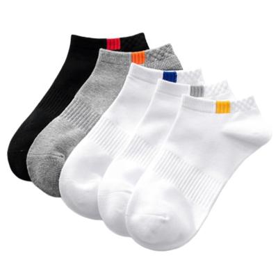 China 5pair/lot Summer Cotton Antibacterial Man Short Socks Fashion Breathable Boat Socks Male White Warm Comfortable Casual Socks à venda