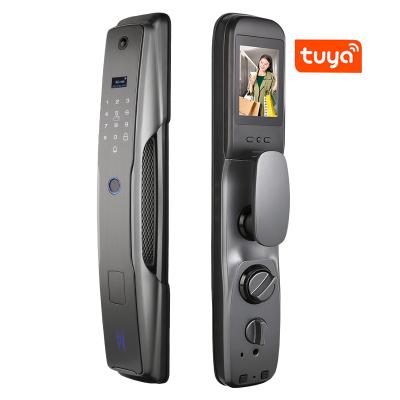 China High Security Zinc-AlloyPanel Camera Tuya WIFI APP Digital Smart Fingerprint Multifunctional Intelligent Electronic Door Lock for sale