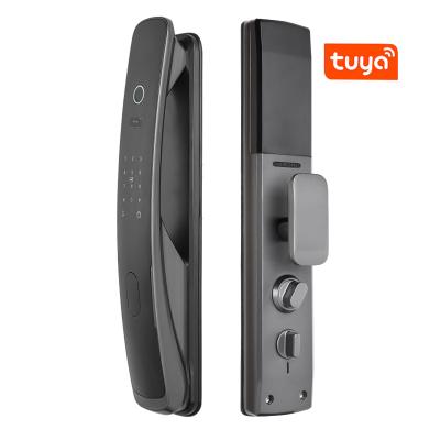 China Wifi Auto Anti-theft Electronic Fingerprint RFID Apartment+Office Lock Remote Control Smart Door Lock Tuya Digital Cerradura Inteligente for sale