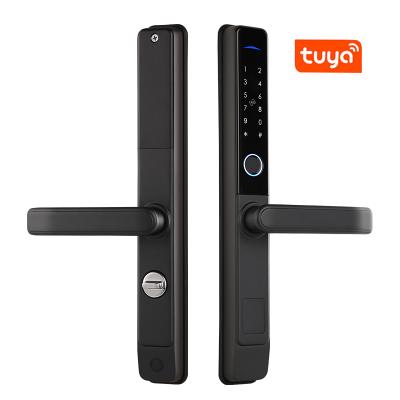 China Apartment Wifi Waterproof App Door Lock Smart Biometric Fingerprint Door Lock Handle Keyless Intelligent Digital Remote Control Door Lock for sale