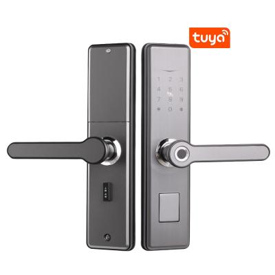 China Tuya V9 Smart Electronic APP Door Lock WiFi Fingerprint Lock Password Digital Handle Indoor Door Lock for sale