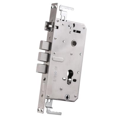 China EN 60*68 Customization Stainless Steel Lock Body Smart Steel Door Lock Europe Mortise for sale