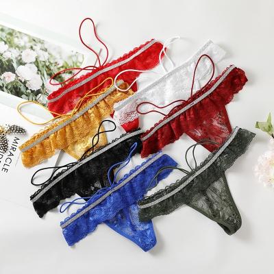 China Women Spandex Soft Mesh Panties Antibacterial Lace Low Waist Vibrating Comfortable Underwear For Woman for sale