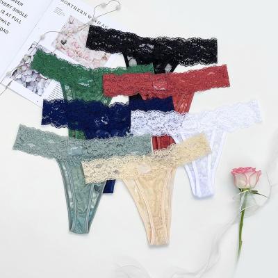 China Hot Sexy Girls Breathable Gauze Transparent Low Waist Briefs Sexy Hollow Out Female Seamless Lingerie For Women for sale