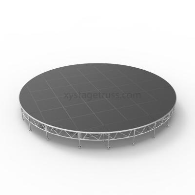 China Televistion Cheap Outdoor Aluminum Circle Circular Round Portable Stage Platform For Wedding for sale