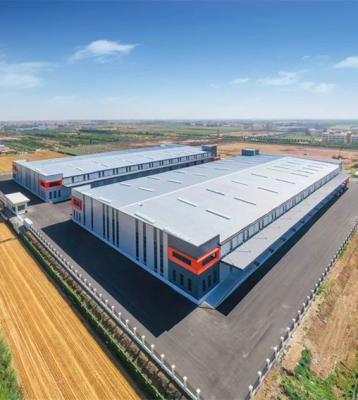 中国 Long Span 5-16mm Flange Steel Structure Warehouse Building With Lower Labor Costs 販売のため