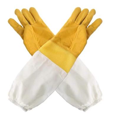 China High Quality Leather Beekeeping Tools Work Protection Beekeeping Gloves for sale