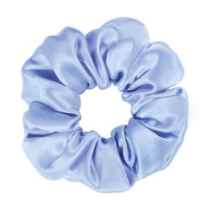 China Wholesale Custom Hair Elastic Pure Hair Silk Solid Color Silk Scrunchies Comfy Hair Bands 100% for sale