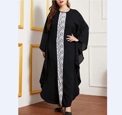 China Dropshipping 50% Polyester RTS Custom Floral Print Abaya Long Dress Muslim Islamic Clothing Women Plus Size Dress for sale