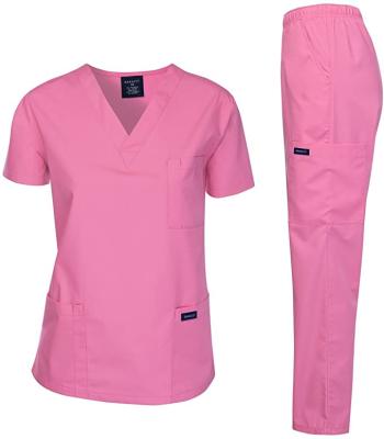 China Comfortable In Stock Dropshipping Nursing Breathable Medical Nurse Uniform Medical Srubs Scrub Nurse Uniform for sale