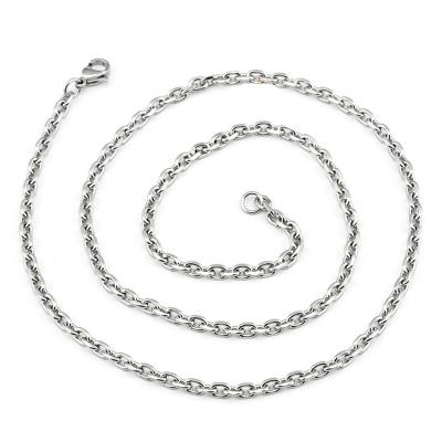 China CLASSIC Anti-allergic Pure Titanium Platinum Plated 3mm Titanium Necklace Chains for sale