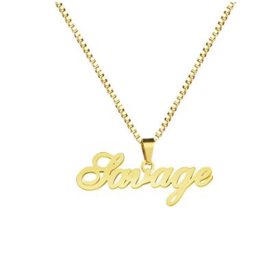 China Custom Made Stainless Steel Fashionable Engraving Fashion Color Personalized Necklace for sale