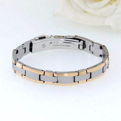 China Factory Fashionable Chinese Silver Gold Plated Bracelet For Men With 316Lstainless Steel Bracelet for sale