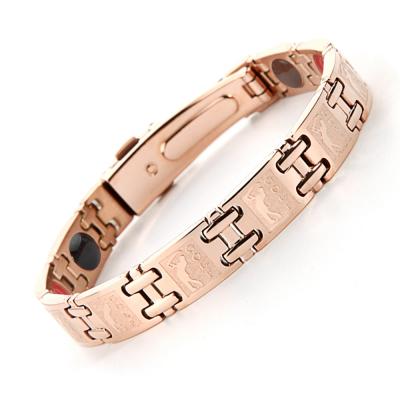 China High-end Silver-Gold Mens Golf Bangle Medical Magnetic Bangle Supplies Negative Energy Bracelet for sale