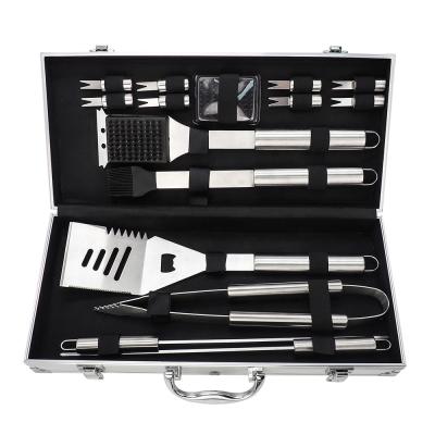 China Easily Cleaned Stainless Steel 16Pcs BBQ Tool Kit Barbecue Grilling Utensil Accessories Camping Outdoor Cooking Tools for sale