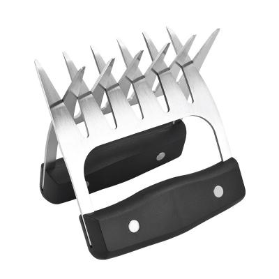 China Easily Cleaned Stainless Steel Meat Forks Best Handle Claw Wooden Meat Shredding Metal Meat Claws for sale