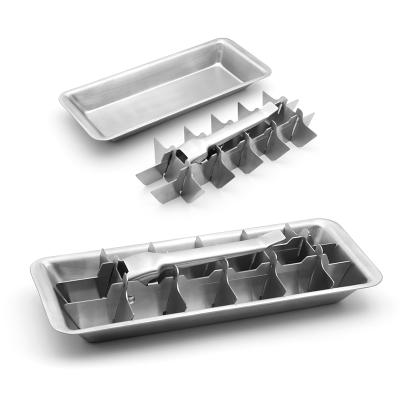 China Homesmart Sustainable Home and Kitchen High Quality Wholesale Ice Cube Molds 18 Slots Stainless Steel Ice Cube Tray for sale