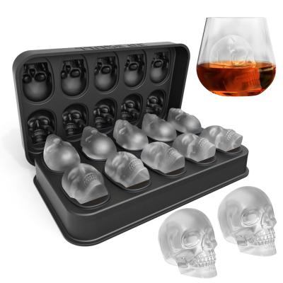 China Wholesale Viable Resin Silicon Mold Ice Cube Trays Silicone With Lids Ice Cube Molds For Whiskey Storage Cocktail for sale