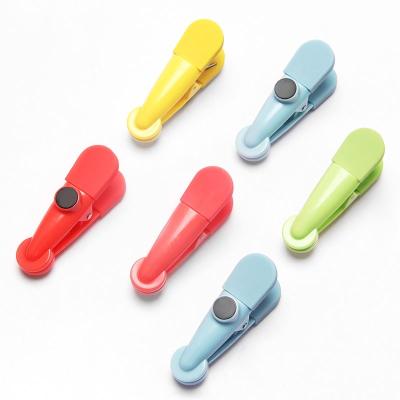 China New Product Ideas 6Pcs/Set Sustainable Plastic Storage Board Clip Bag Sealer Stick Set Multi Color Plastic Food Sealing Bag Clips For Food for sale