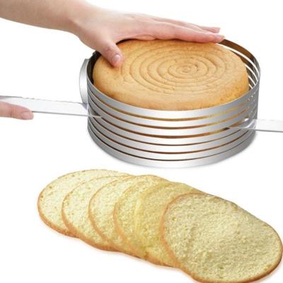 China Disposable Factory Direct Pastry Cake Tools Baking Equipment Sets Kit Adjustable Stainless Steel Cake Slicer for sale