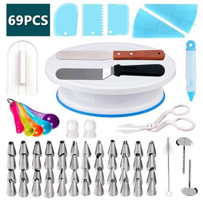 China Viable Sales Promotion 333 Pcs Cake Decorating Kit Turntable Rack Equipment Tool Baking Cake Making Tool Kit for sale