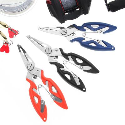 China Popular Portable Fishing Tools Stainless Steel Pliers Fishing Scissors Tool Multifunctional Lure Sling Fishing Pliers for sale