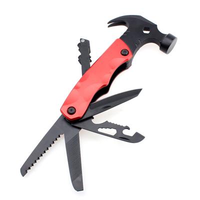 China Nail Hammer Stainless Steel Multi-tool Pliers Folding Knife Saw Screwdriver Claw Hammer Camper Increasing Outdoor Multifunctional Hammer for sale