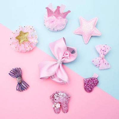 China 2022 Hot Selling Wholesale Sweet Cute Children's Hair Clips Crown Princess Headdress Hair Accessories 10pcs Set for sale